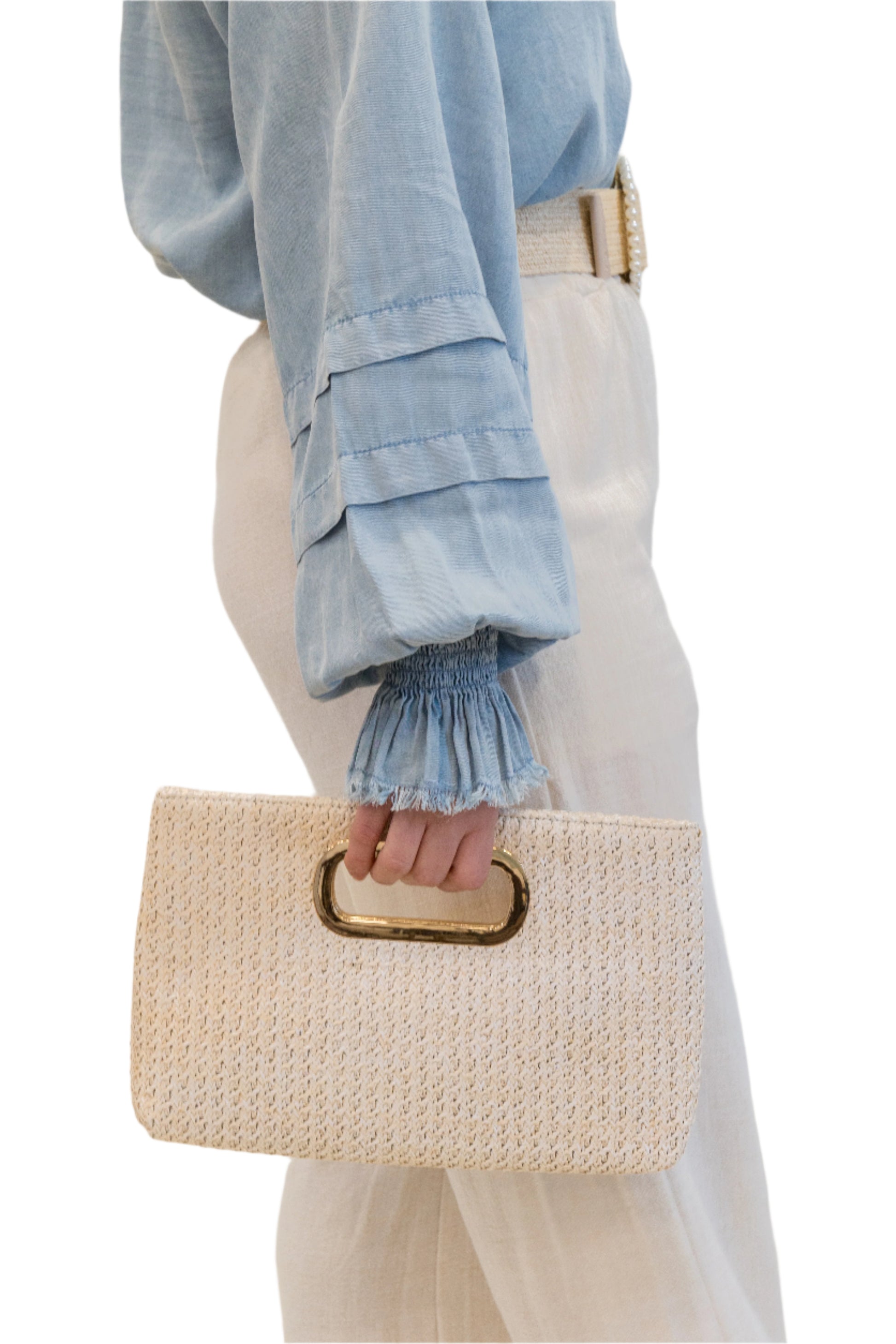 Audrey Chambray Long Sleeve Top