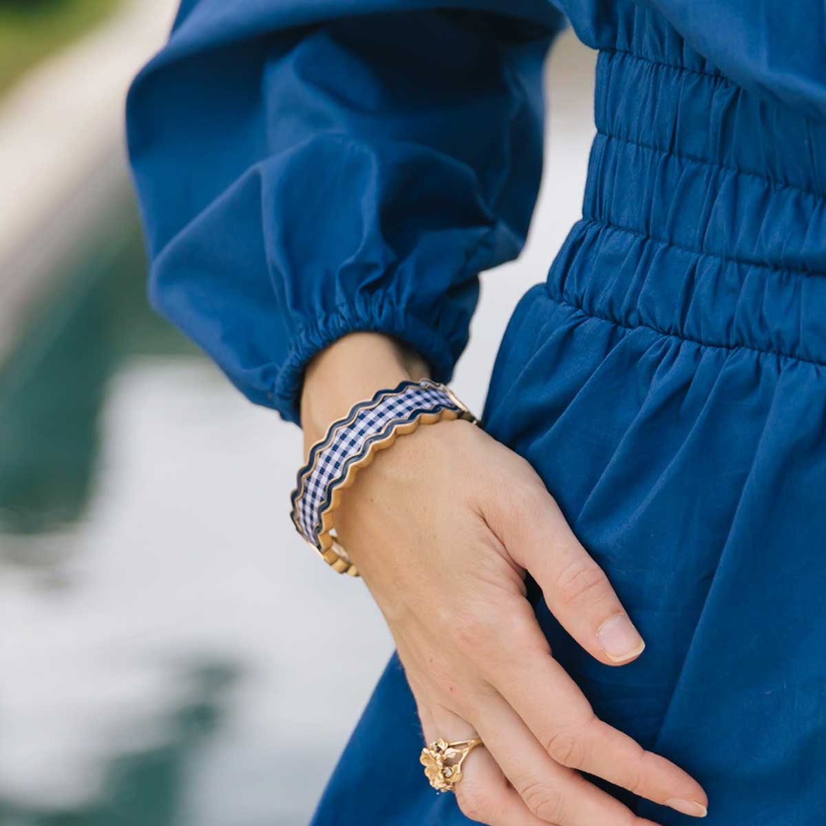 Gingham Bangle Bracelet