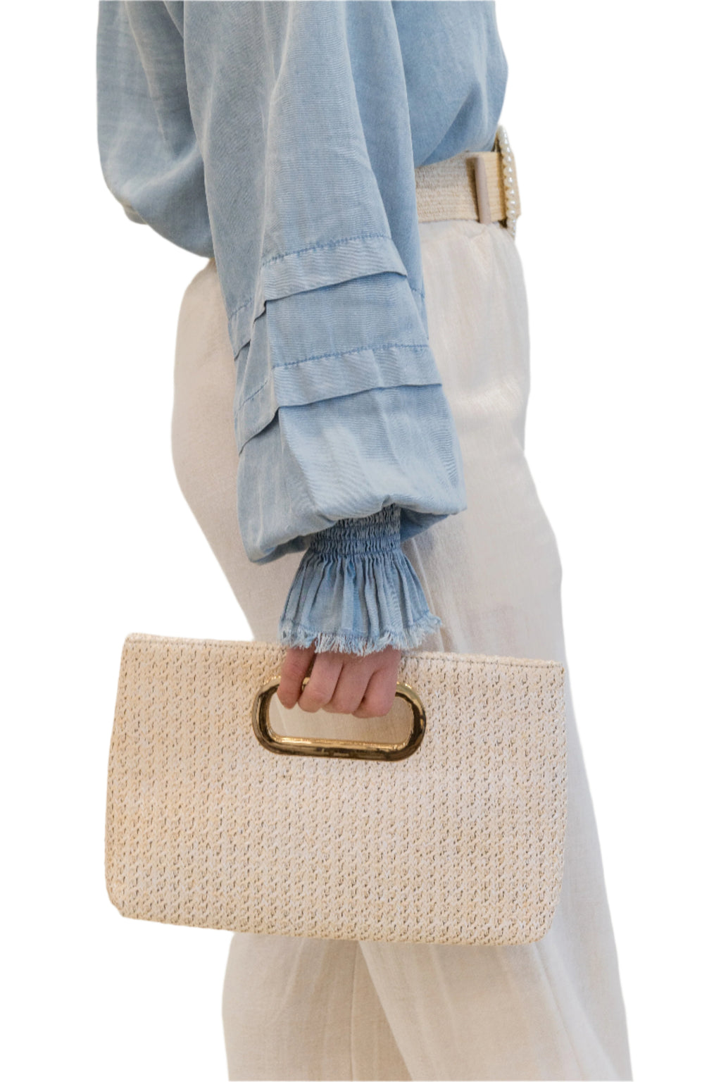 Audrey Chambray Long Sleeve Top