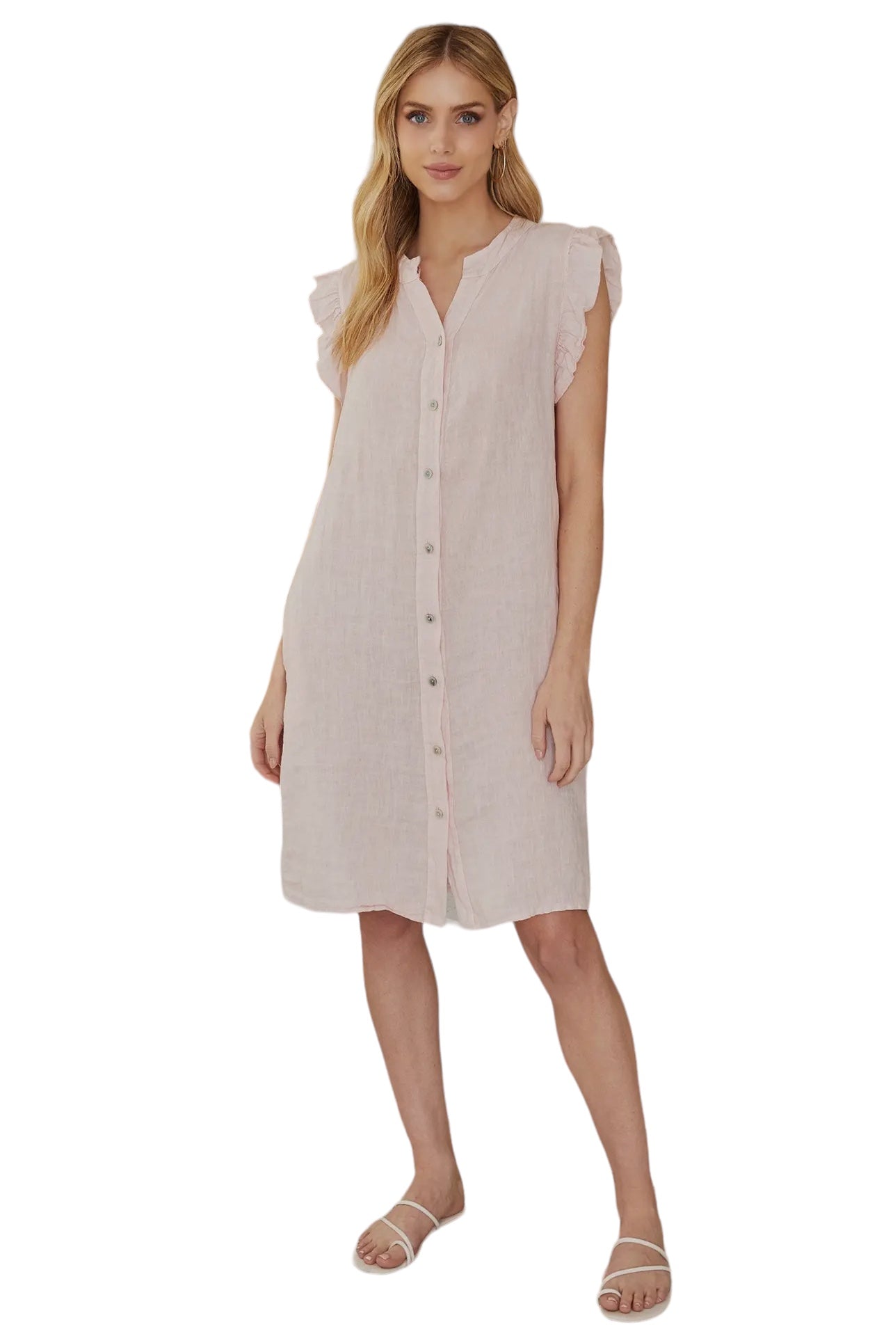Ciao Bella Italian Linen Button-Down Dress
