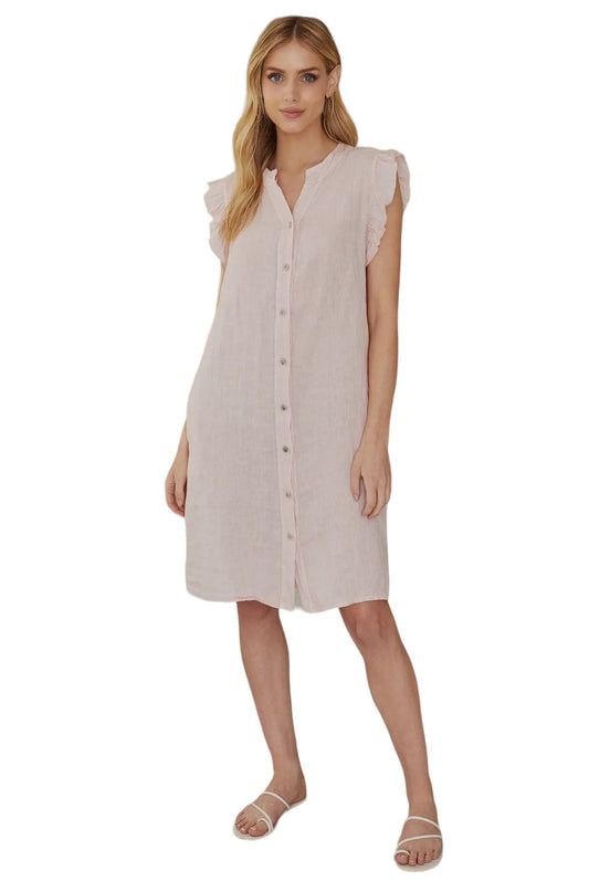 Ciao Bella Italian Linen Button-Down Dress