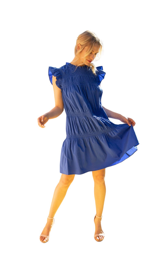 Newport Layered Ruffle Poplin Dress